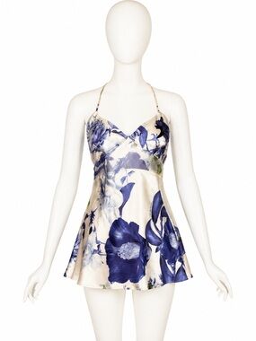 Roberto Cavalli Vintage 2005 Silk Floral Top – Size 42